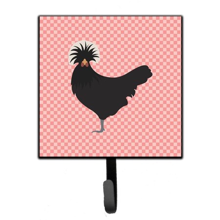 Carolines Treasures Polish Poland Chicken Pink Check Leash or Key Holder BB7834SH4